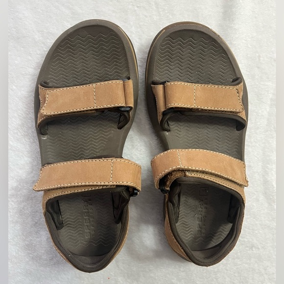 Sperry Men's Santa Cruz 2Strap Velcro strap brown Sandal Sz 7 - Picture 1 of 9